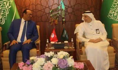 وزير الشّؤون الدّينية يعقد جلسة عمل مع رئيس شركة مطوّفي حجيج الدُّول العربيّة