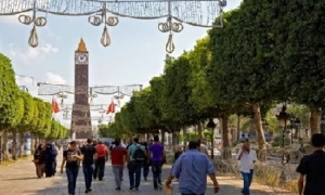 قافلة الحقوق في شارع الحبيب بورقيبة