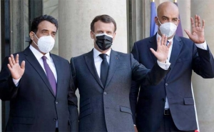 ايمانويل ماكرون لدى استقباله المنفي: ملتزمون بالحفاظ على سيادة ليبيا وفتح سفارة فرنسا بطرابلس الاثنين القادم