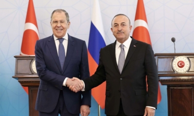 وزيرا خارجية روسيا وتركيا يناقشان الصراعات في أوكرانيا وسوريا وليبيا