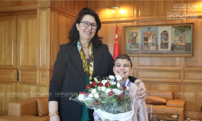 وزيرة الشؤون الثقافية تستقبل الطفل الفائز في "تحدّي القراءة العربي لذوي الهمم"