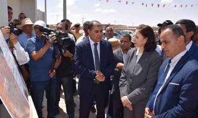وزيرة التجهيز والاسكان تعاين تقدم مشروع حماية مدينة بن قردان من الفيضانات