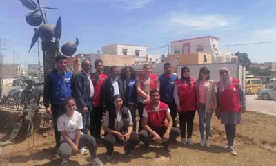 الهيئة المحلية للهلال الأحمر التونسي تنظم حملة نظافة بطبربة