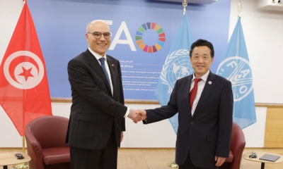 وزير الخارجية يلتقي مع المدير العام لمنظمة الأمم المتحدة للزراعة والتغذية