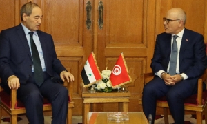 وزير الخارجية يلتقي وزير الخارجية السوري
