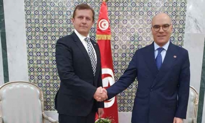 وزير الخارجية وسفير أوكرانيا بتونس يتباحثان سبل تعزيز العلاقات بين البلدين