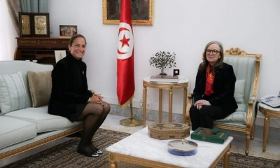 رئيسة الحكومة تتحادث مع مديرة مكتب منظمة العمل الدولية لبلدان المغرب العربي السيدة رانيا بخعازي