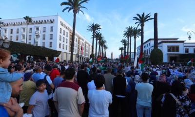 وقفة أمام البرلمان المغربي تنديدا بقصف مستشفى المعمداني بغزة