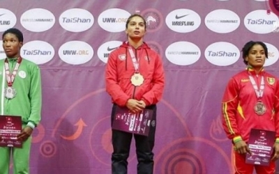 ميداليتان ذهبية وبرونزية  للمصارعة في البطولة العربية