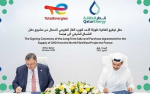 قطر للطاقة&quot; توقع اتفاقيتين لتوريد الغاز لفرنسا لمدة 27 عاما