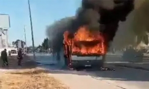 شركة النقل بتونس : لا إصابات إثر نشوب حريق بحافلة خالية من الركاب