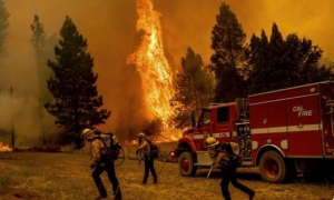 مئات عناصر الإطفاء يواصلون مكافحة النيران في اليونان