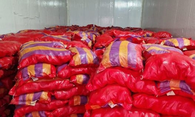 مصالح الحرس الديواني بصفاقس تضبط 70 طنا من مادة البطاطا المخزنة على خلاف الصيغ القانونية .
