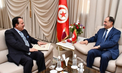 وزير الداخلية يستقبل سفير قطر بتونس