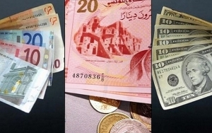الدينار التونسي يرتفع أمام الدولار وينخفض أمام الأورو