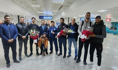 اعضاء جامعة التايكواندو في استقبال وفد المنتخب