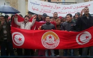 الإضراب الجهوي بسوسة وارد:  عمال شركة الستيب يعتصمون ويرفعون الأمر إلى حسين العباسي