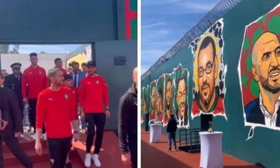 مدرب المنتخب المغربي ولاعبيه في زيارة لاحد السجون المغربية