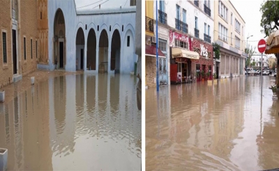 فاقت المعدلات العادية وتتواصل الى الغد:  الأمطار تتسبب في وفاة.. انقطاع الطرقات.. ... تعطل حركة النقل ..تأجيل مواعيد ثقافية