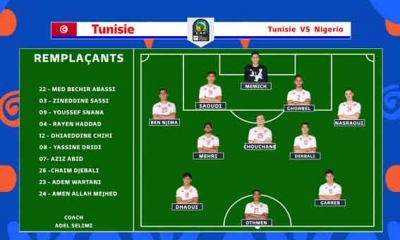 كأس افريقيا للامم لاقل من 20 سنة: التشكيلة الاساسية للمنتخب التونسي في مواجهة نيجيريا