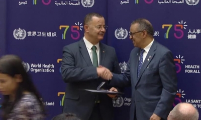 المدير العام لمنظمة الصحة العالمية يكرم وزير الصحة