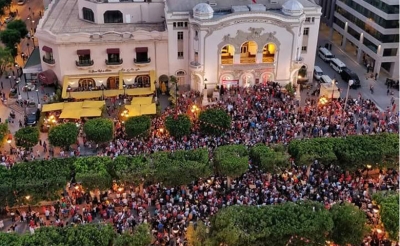 13 اوت 2018 شارع الحبيب بورقيبة آلاف يشاركون في المسيرة:  تونس الجميلة