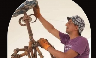 النحات يامن العبدلي صانع الجمال من الحديد والنار والخيال
