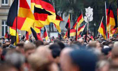 المئات يتظاهرون في ألمانيا ضد موكب ليمينيين متطرفين