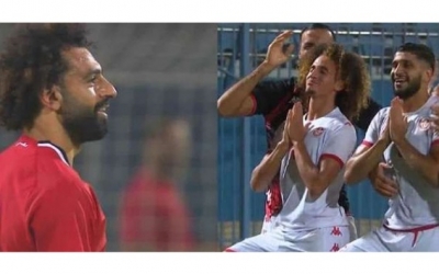 سر احتفال لاعبي منتخب تونس على طريقة محمد صلاح