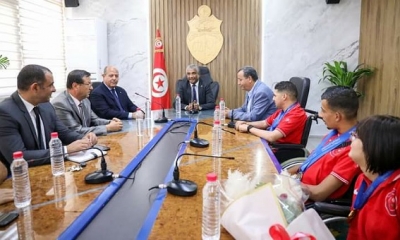 حفل إستقبال وتكريم خاص لأبطال ذوي الهمم من قبل وزير الشباب والرياضة.
