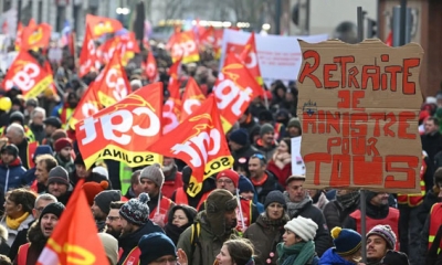 احتجاجات جديدة في فرنسا اليوم الخميس رفضا لخطة رفع سن التقاعد