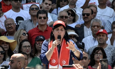 اعتصام الحزب الدستوري الحر أمام مقر منظمة الأمم المتحدة بتونس: يطالب بعدم تزكية المسار الانتخابي