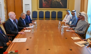 رئيس الجمهورية يلتقي الرئيس الإماراتي وحرص مشترك على دفعٍ أقوى للتعاون بين البلدين