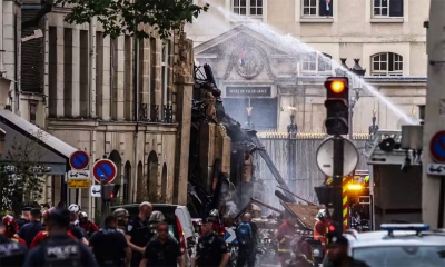 عشرات المصابين جراء انفجار وحريق أسفرا عن انهيار مبنى في باريس