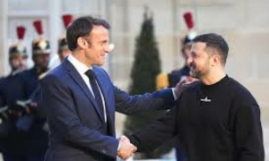 بيان فرنسي أوكراني مشترك ماكرون وزيلينسكي يدعوان إلى فرض عقوبات جديدة على روسيا
