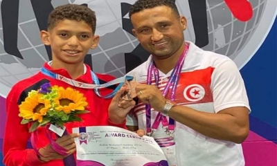 بطولة العالم للاصاغر في التايكواندو: برونزية وحيدة للموهبة الصاعدة أسامة جليدة