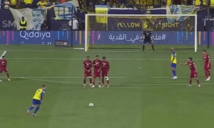 رونالدو يسجل من ضربة حرة ويساهم في فوز النصر على أبها (2-1) ضمن &quot;دوري روشن السعودي&quot;