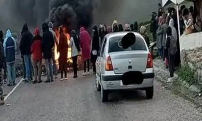 ماطر : متساكنوا منطقة العريمة يغلقون الطريق