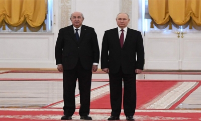 الرئيس الروسي يستقبل الرئيس الجزائري لتعزيز العلاقات "الاستراتيجية"