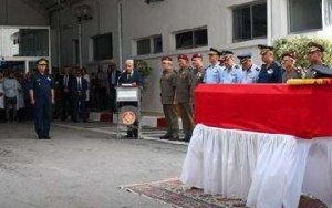 تأبين الوكيل أوّل محمّد الجوّادي المتوفّي في حادث سقوط طائرة مروحيّة بمنطقة كاب سيراط