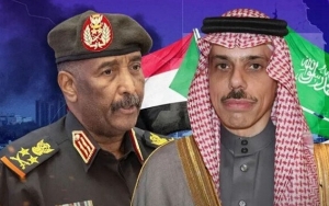وزير خارجية السعودية يبحث مع البرهان مستجدات الأوضاع في السودان