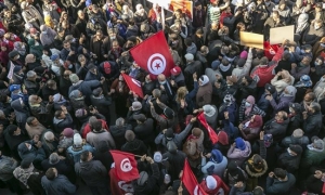 العاصمة: مسيرة احتجاجية للتنديد بالسياسات الهجرية الأوروبية نفذّ عدد من نشطاء المجتمع المدني والمجموعات