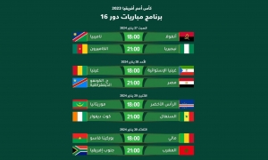 كأس امم افريقيا  برنامج مواجهات الدور ثمن النهائي