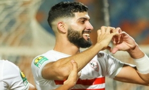 فرجاني ساسي في تدريبات الزمالك المصري