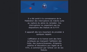 الجامعة الفرنسية لكرة القدم تمنع إيقاف المباريات لتمكين الصائمين من الافطار