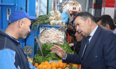 زيارة السوق المركزية و إحدى الفضاءات التجارية بمدينة المنستير