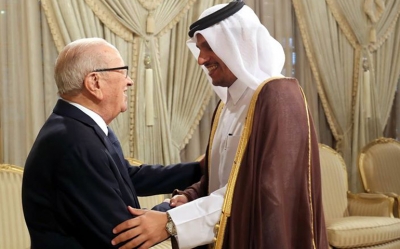 رئيس الجمهورية يلتقي وزير خارجية قطر