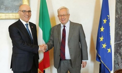 خلال زيارته إلى روما ...وزير الخارجية يلتقي رئيس لجنة الشؤون الخارجية بالبرلمان الإيطالي