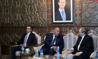 زيارة منذ 2011.. وزير خارجية مصر في دمشق