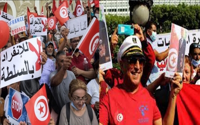 الذكرى 11 لاندلاع الثورة..تجمع لأنصار سعيد ومسيرات للأحزاب الديمقراطية ولـ«مواطنون ضدّ الانقلاب»: الشارع جمعهم والشعارات فرقتهم.. وبات الانقسام سيد الموقف